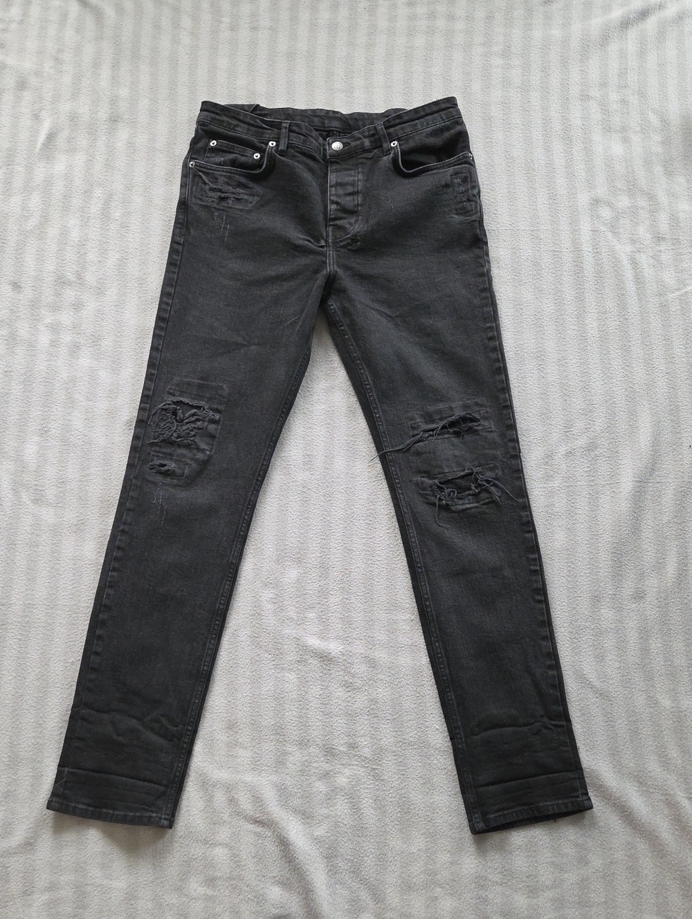 Ksubi Men's Slim Black Distressed Jeans
